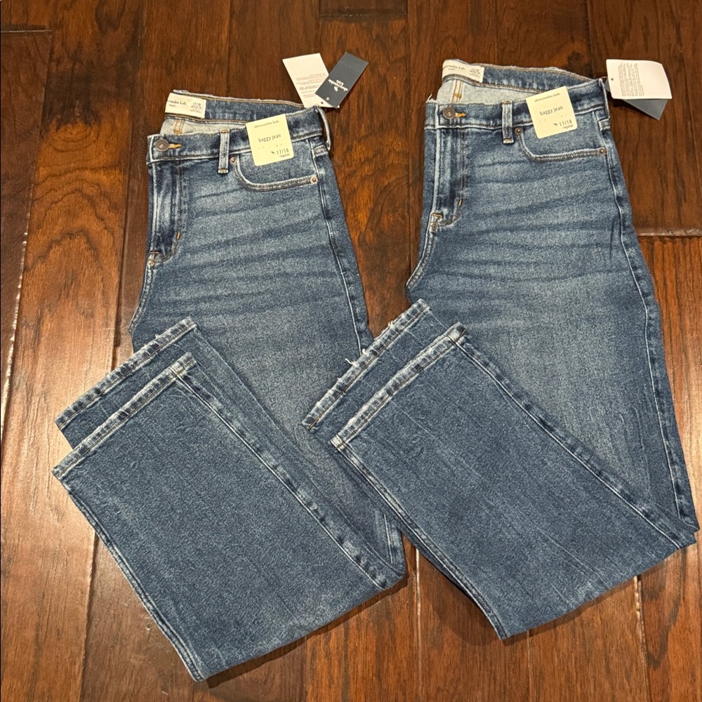 Boys 17/18 Abercrombie baggy Denim Jeans NWT